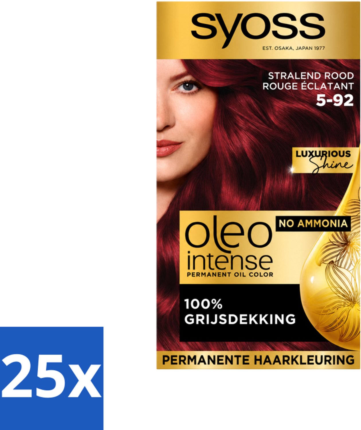 Syoss Oleo Intense - Haarverf - 5-92 - Stralend Rood - 115ml x 25