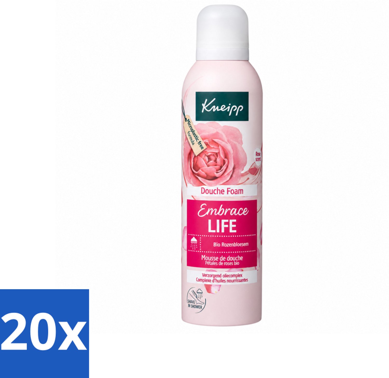 20 x Kneipp - Douche schuim - Embrace Life - Anti‑Aging verzorging - 200 ml - Voordeelverpakking - 20 stuks