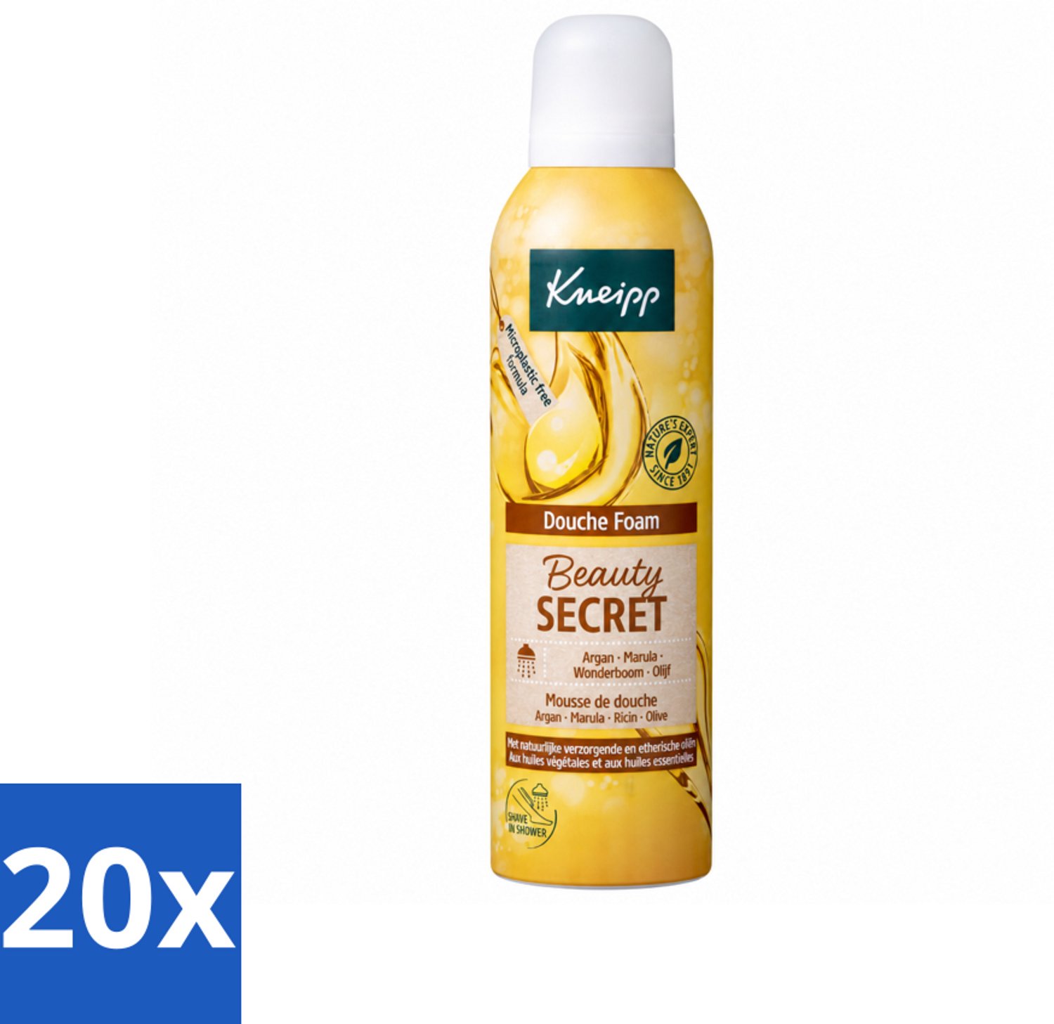20 x Kneipp - Douche schuim - Beauty Secret - 200 ml - Voordeelverpakking - 20 stuks