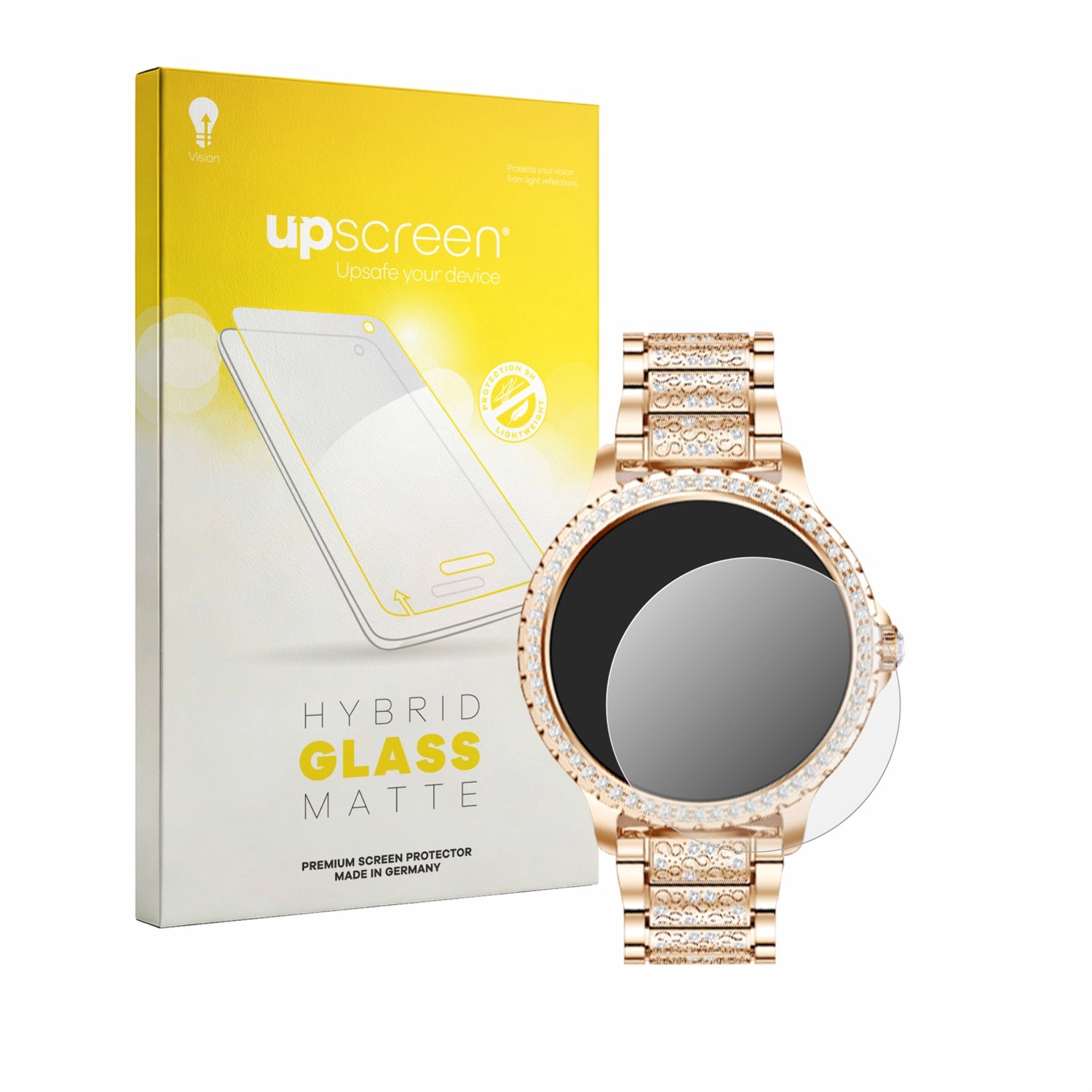 upscreen - Screenprotector voor fitonyo Smartwatch 1.32" - Folie Beschermfolie Beschermglas matte