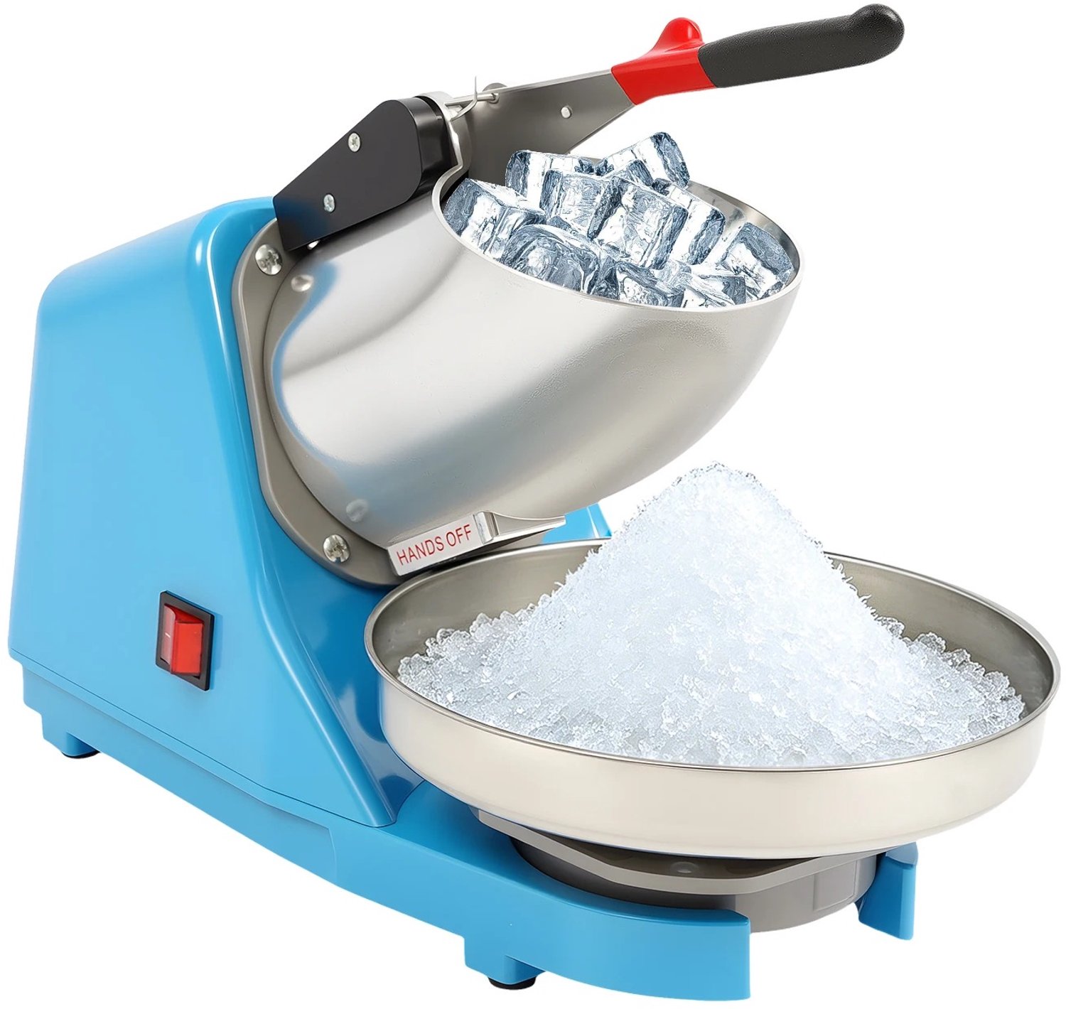 Cherrys Finds - Elektrische Ice Crusher - IJsblokjesmachine Crushed Ice - IJsbreker Machine - IJscrushers - IJsvergruizer - Slush Puppy - Icebreaker - Ice Crusher - 220V, 143lbs/u, 65kg - Sterke Motor - 2200RPM - Blauw