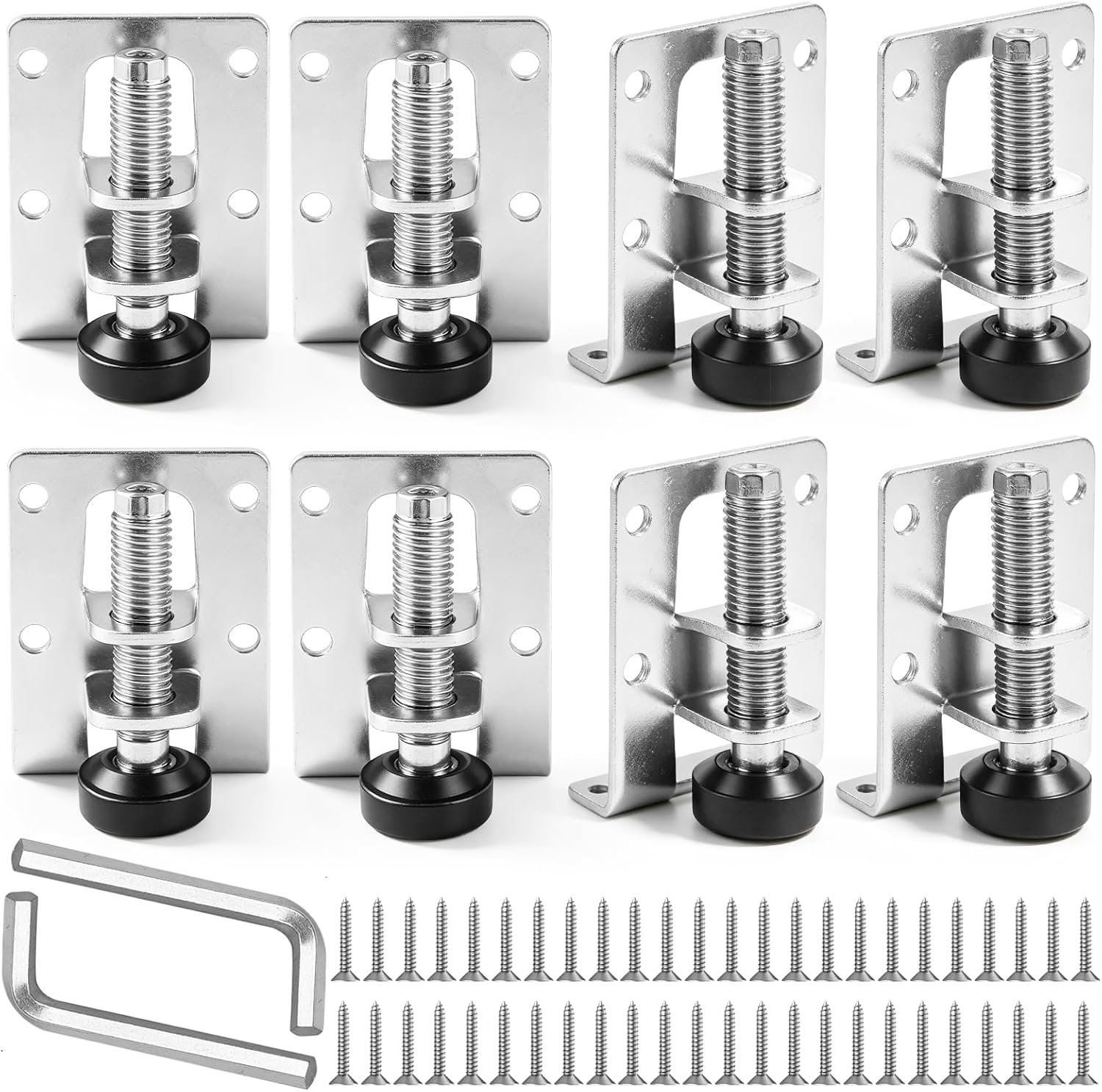 Verstelbare meubelpoten set van 8 - 55/102 mm - koudgewalst staal - perfecte stabiliteit voor meubels - Homevero