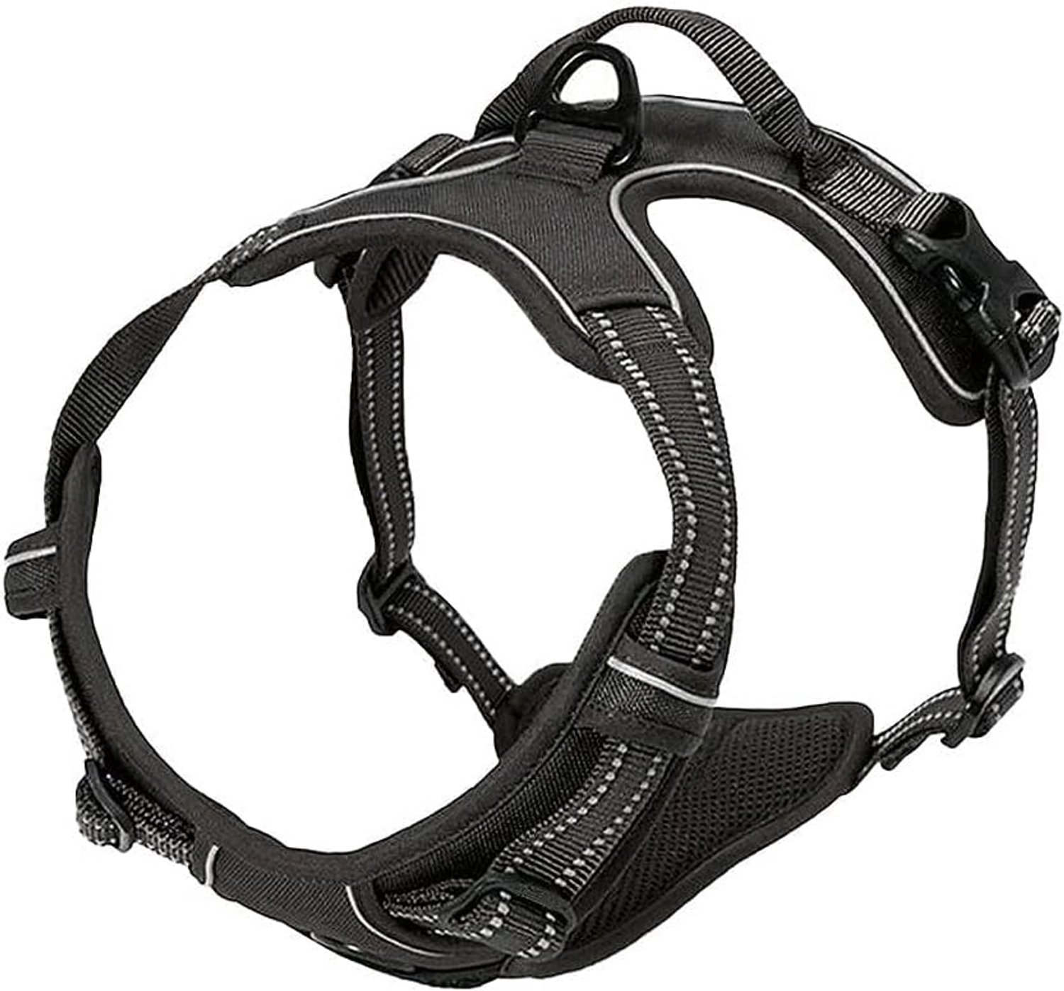 Anti-trekvest, reflecterend, met handgreep, verstelbaar, voor middelgrote en grote honden (M)