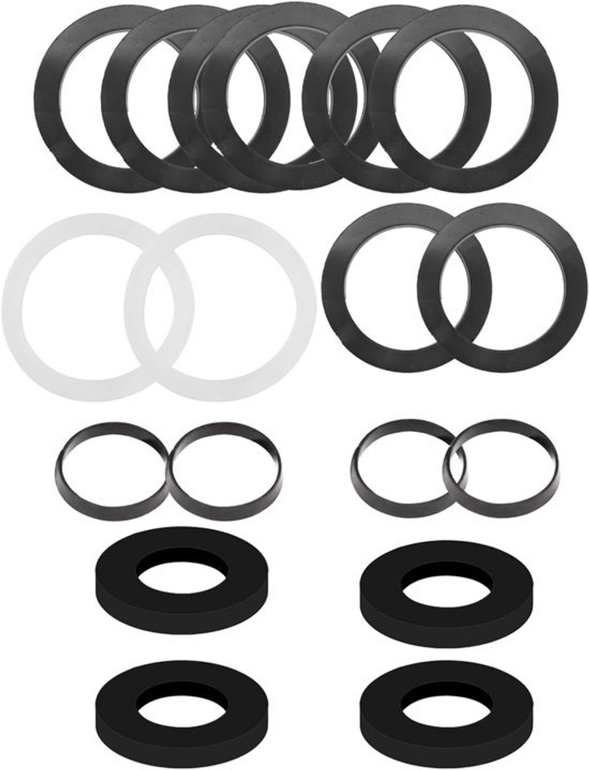 27 stuks - Sifonafdichtingen voor gootsteen en keukenspoelbak - DN40, 40 mm, G1½ inch - Wig- en vlakke afdichtingen