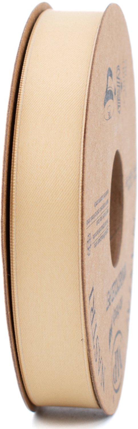 Gerecycled cadeaulint - decoratielint - goud - 15 mm x 20 meter
