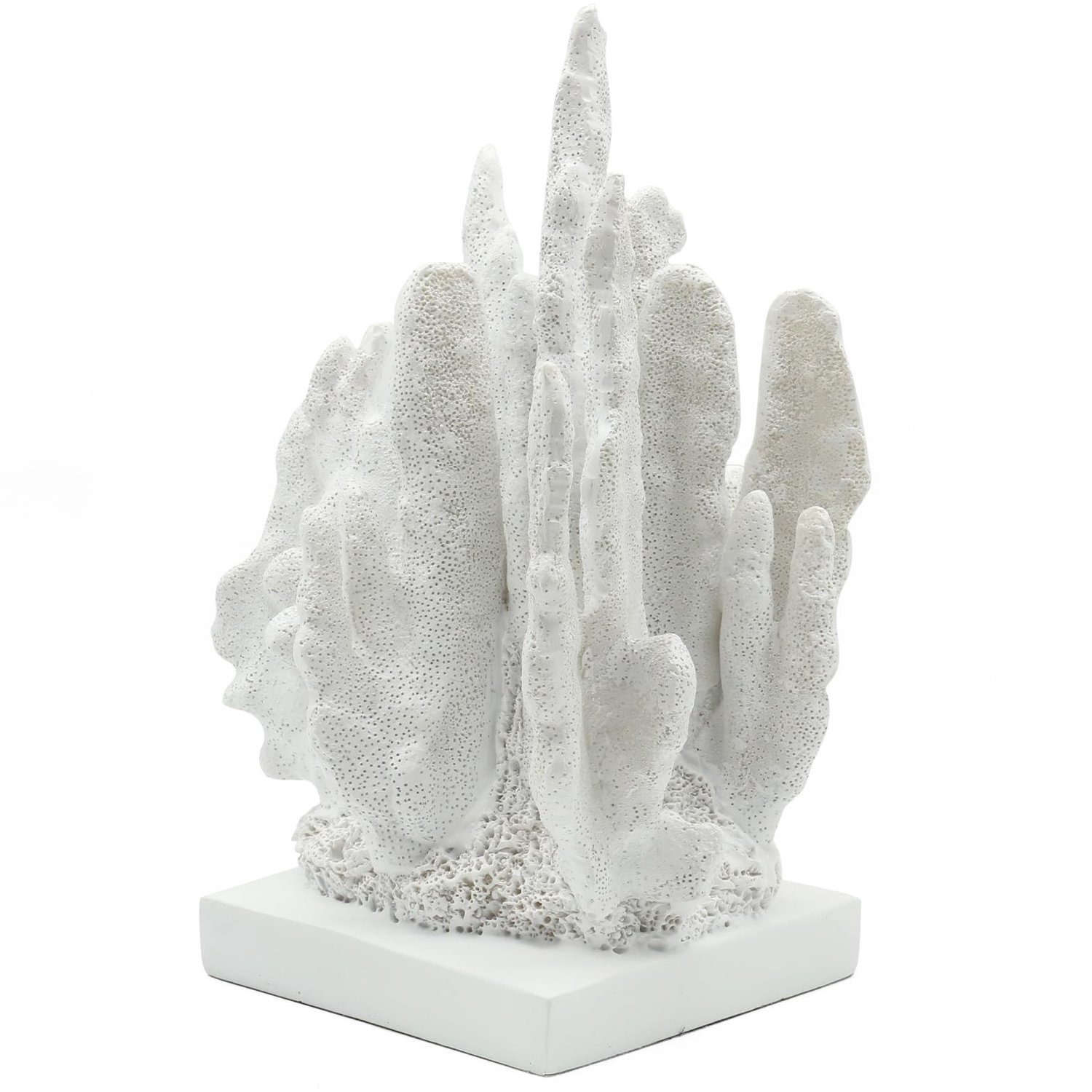 Witte Koraalbeeld - Resin Oceaan Stijl Decoratie