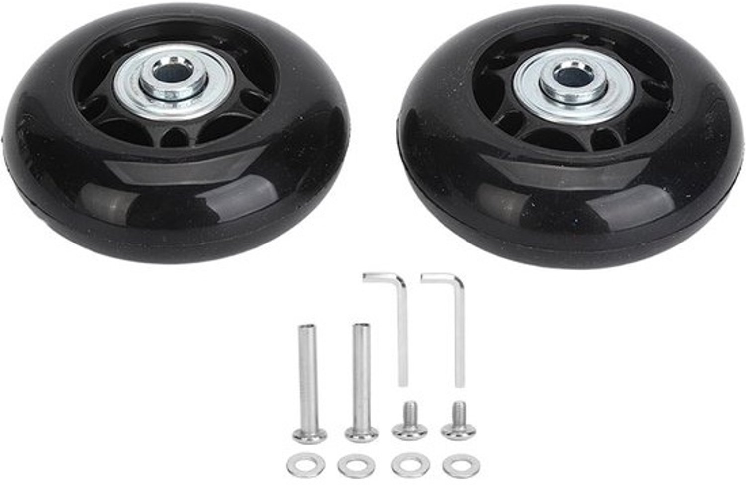 Bagagewielenset - Vervangende wielen - Reisgemak - Universele rubberen wielen - 64x24mm