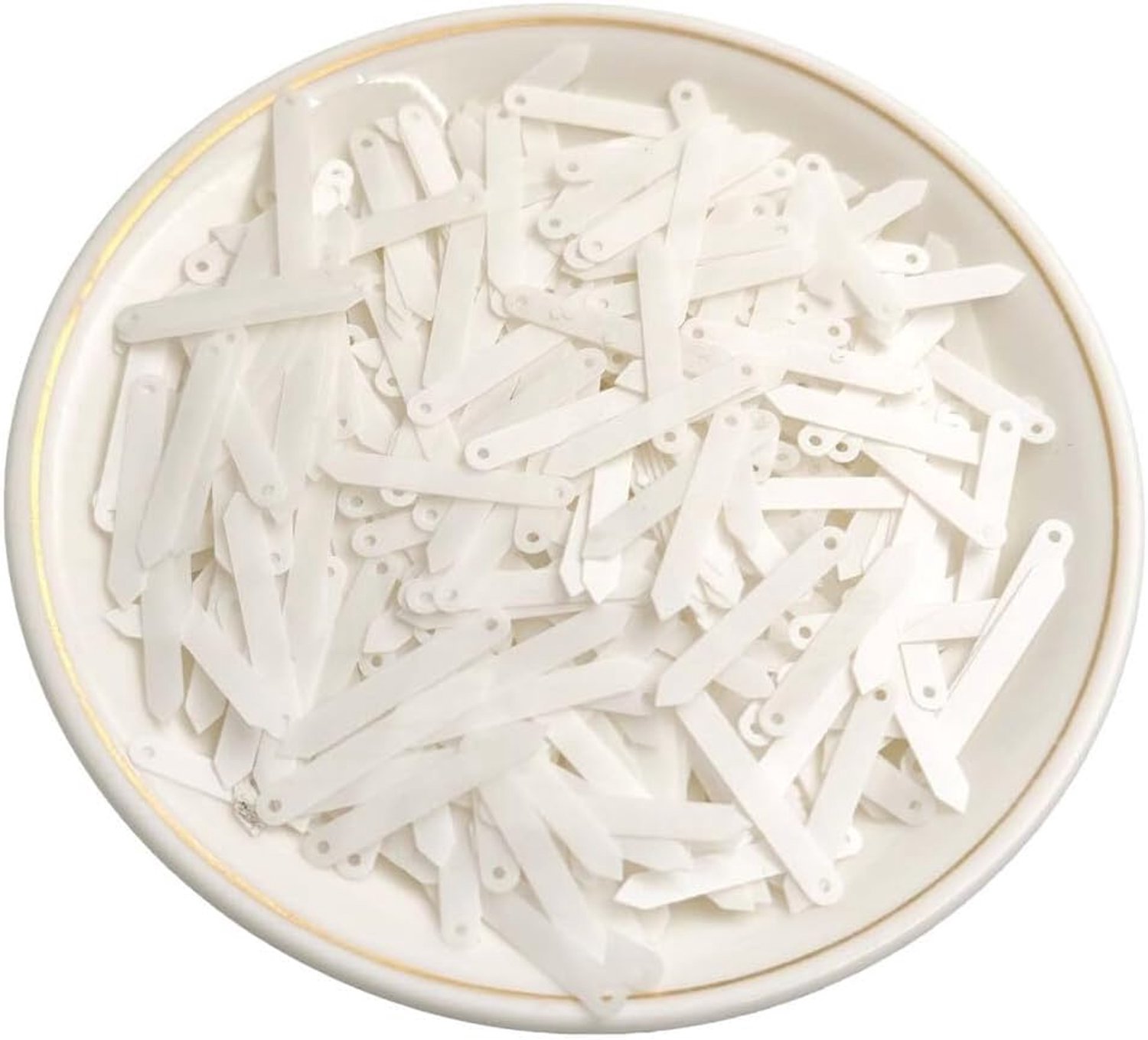 Pailletten langwerpig, 3 x 20 mm, knutselpailletten met gat voor kostuums, avondjurken, gordijnen, woonaccessoires, maskers, hoeden, schoenen, handtassen, haaraccessoires, festivals, bruiloften