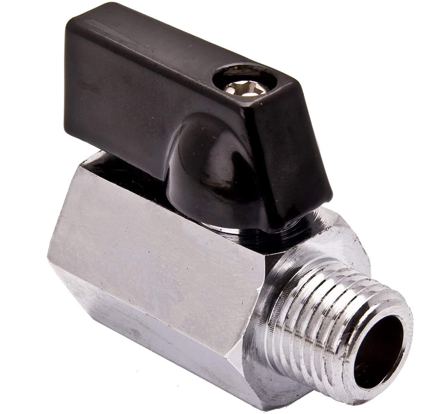 2x Mini Messing Kogelklep - 1/4 inch met Dubbel Sealsysteem