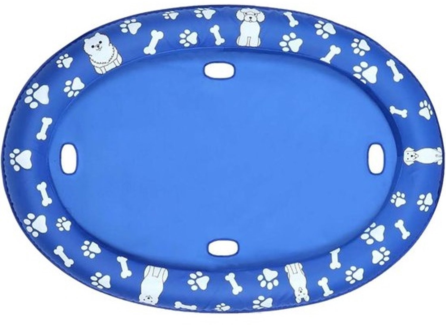 Hondendrijver - Zwemband voor honden - Buiten zwemmen - Capaciteit voor twee honden - 107 x 145 cm - Blauw wit