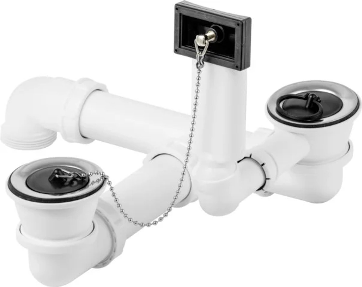 Viega afvoer-/overloopcombinatie ruimtebesparend kunststof, model 7870.52 G: 1½ Ø: 70 hartafstand: 170-330, 108137