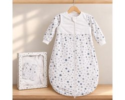 EasyMart Baby Slaapzak 90 cm - 4 Seizoenen - 6-18 Maanden - Afritsbare Mouwen - 2-in-1 - 100% Katoen - OEKO-TEX Standard 100