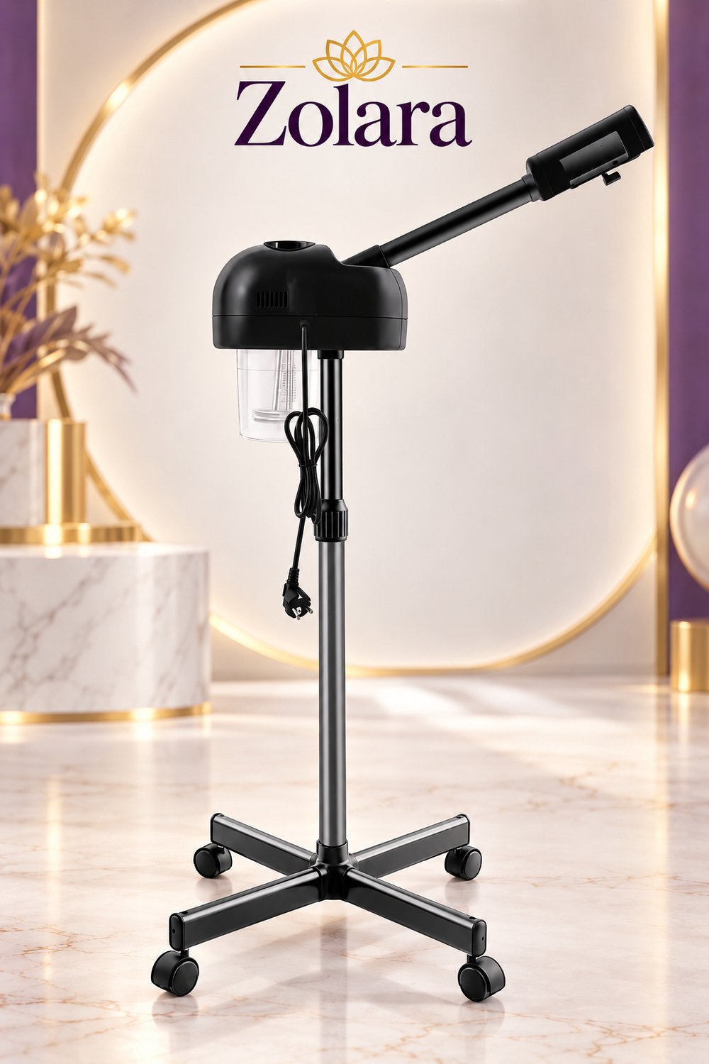 Zolara Professionele Gezichtsstomer - Gezichtssauna met Warme Nano-Stoom - 800W - 750 ml - Verstelbare Hoogte - Salon & Thuisgebruik