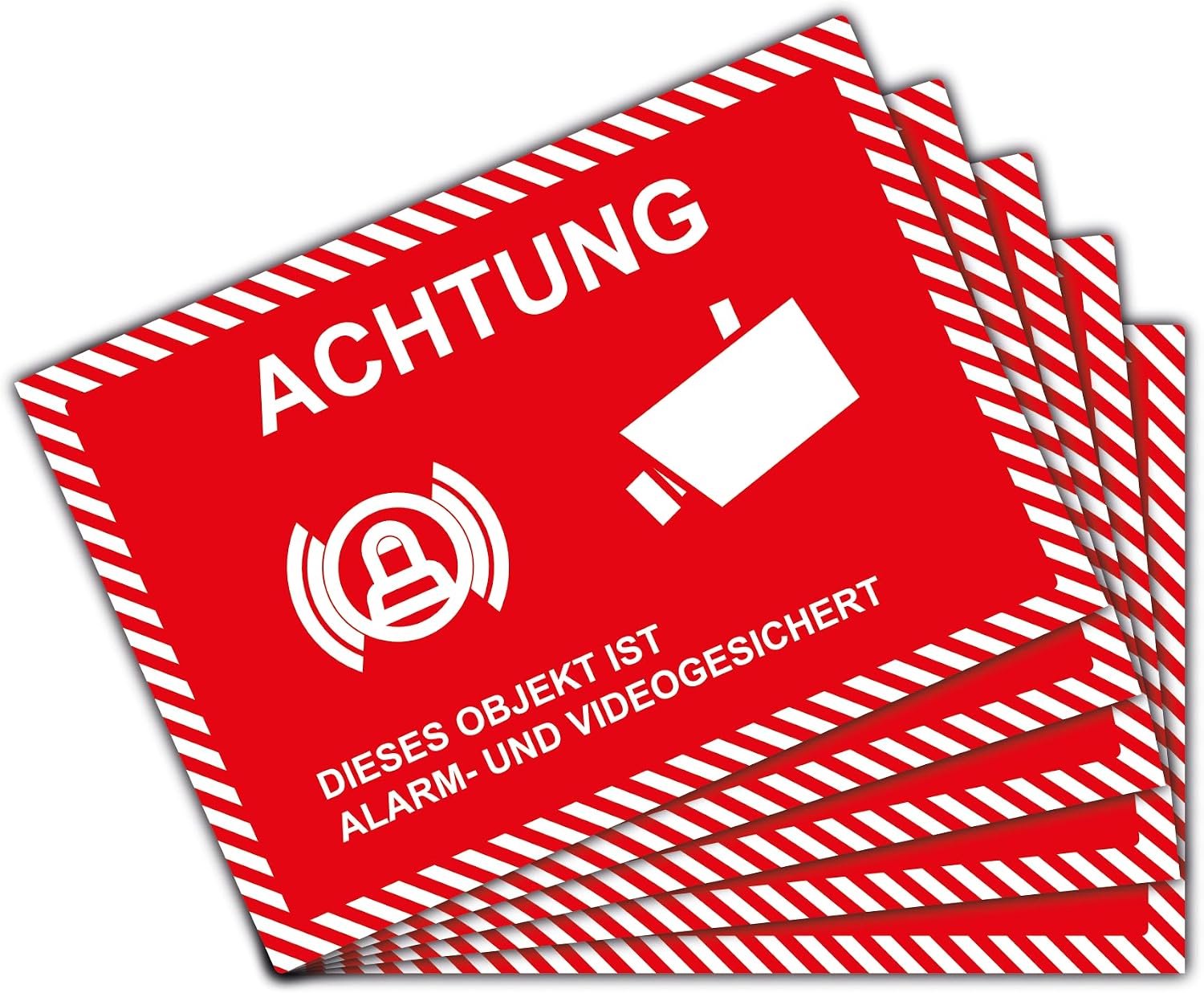 Lot de 5 autocollants XXL avec protection UV pour l'extérieur et l'intérieur Format A4