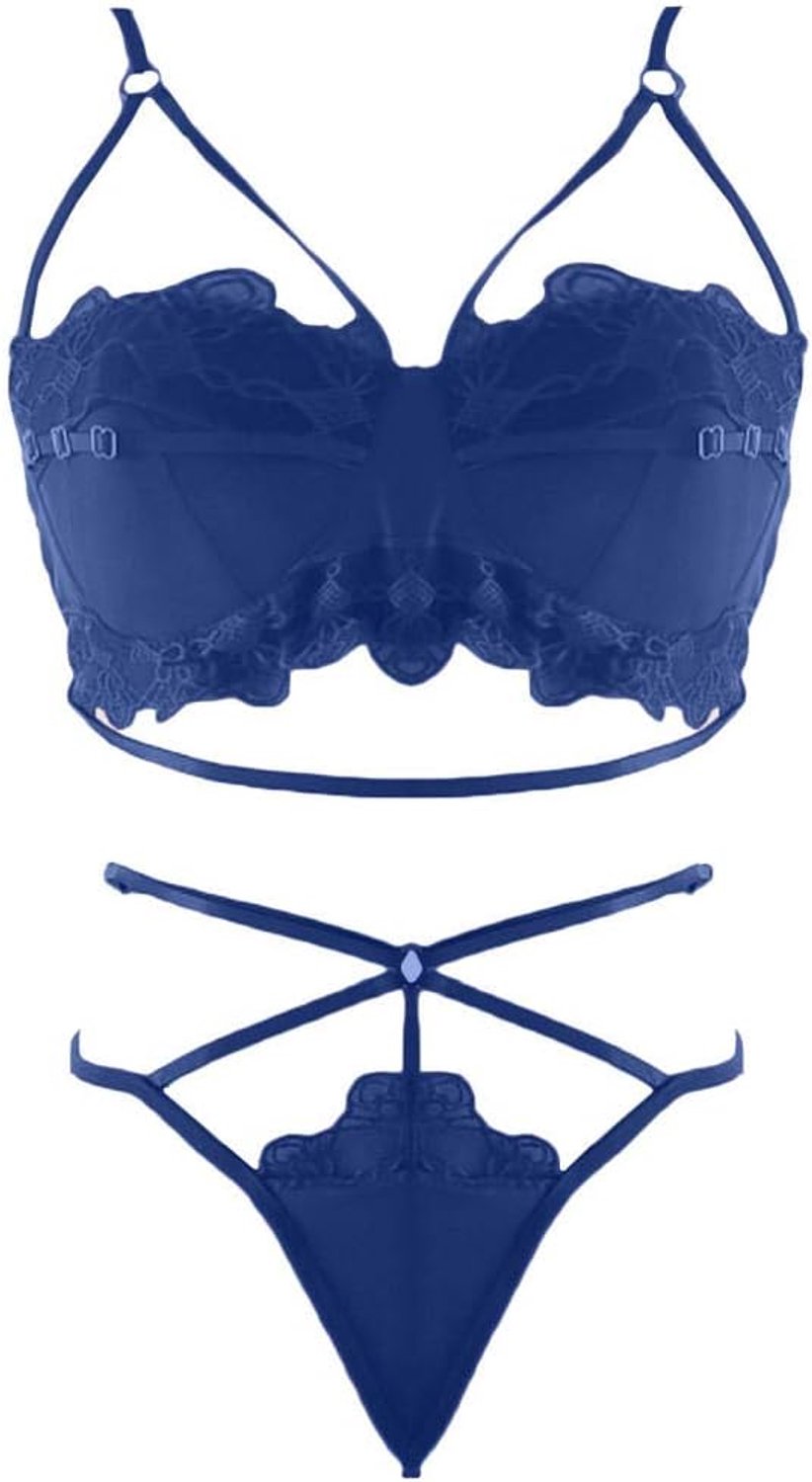 Kleding Transparante kanten beha Vrouwen Sexy Lingerie Nachtkleding Panty Lingerie set