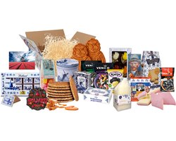 Hollandse Lekkernijen XL - Cadeaupakket met Snoep, Koek, Chocola en Hollandse cadeautjes - Holland souvenir - Snoeppakket - Venco - stroopwafels - Holland pakket