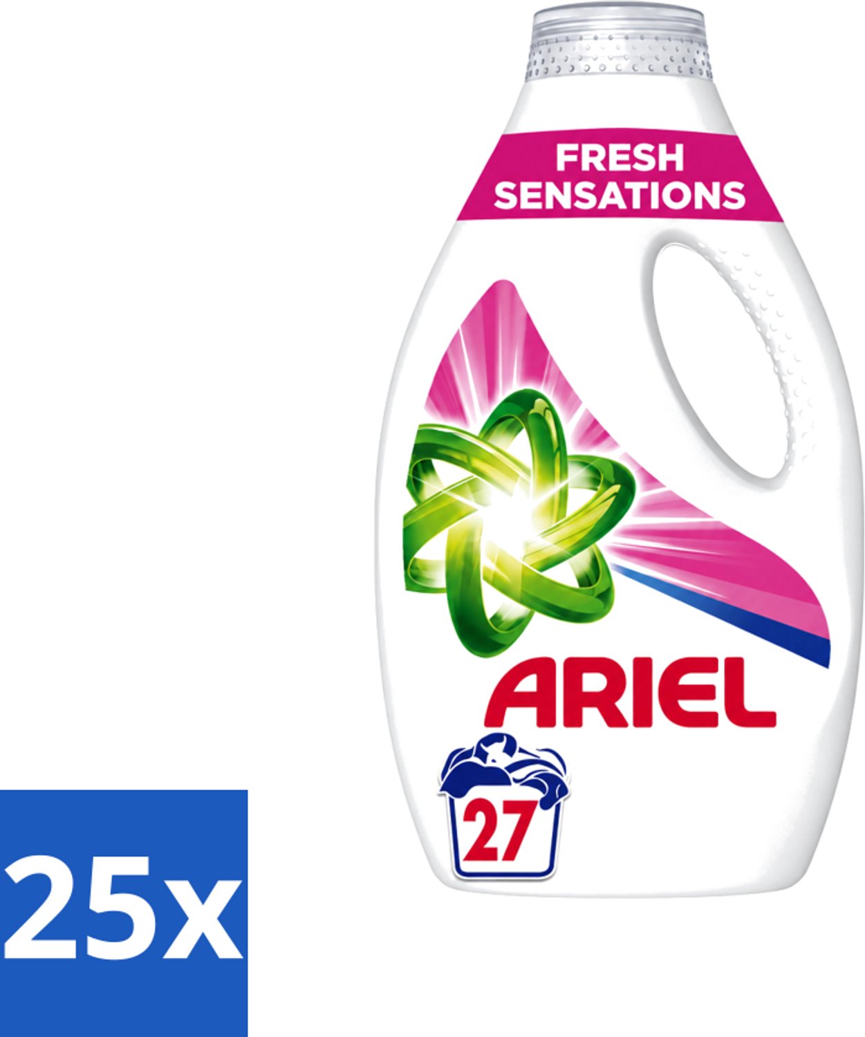25 x Ariel Original - Fresh Sensations - Vloeibaar Wasmiddel - Witte en Lichtgekleurde Was - 27 Wasbeurten - Voordeelverpakking - 25 stuks