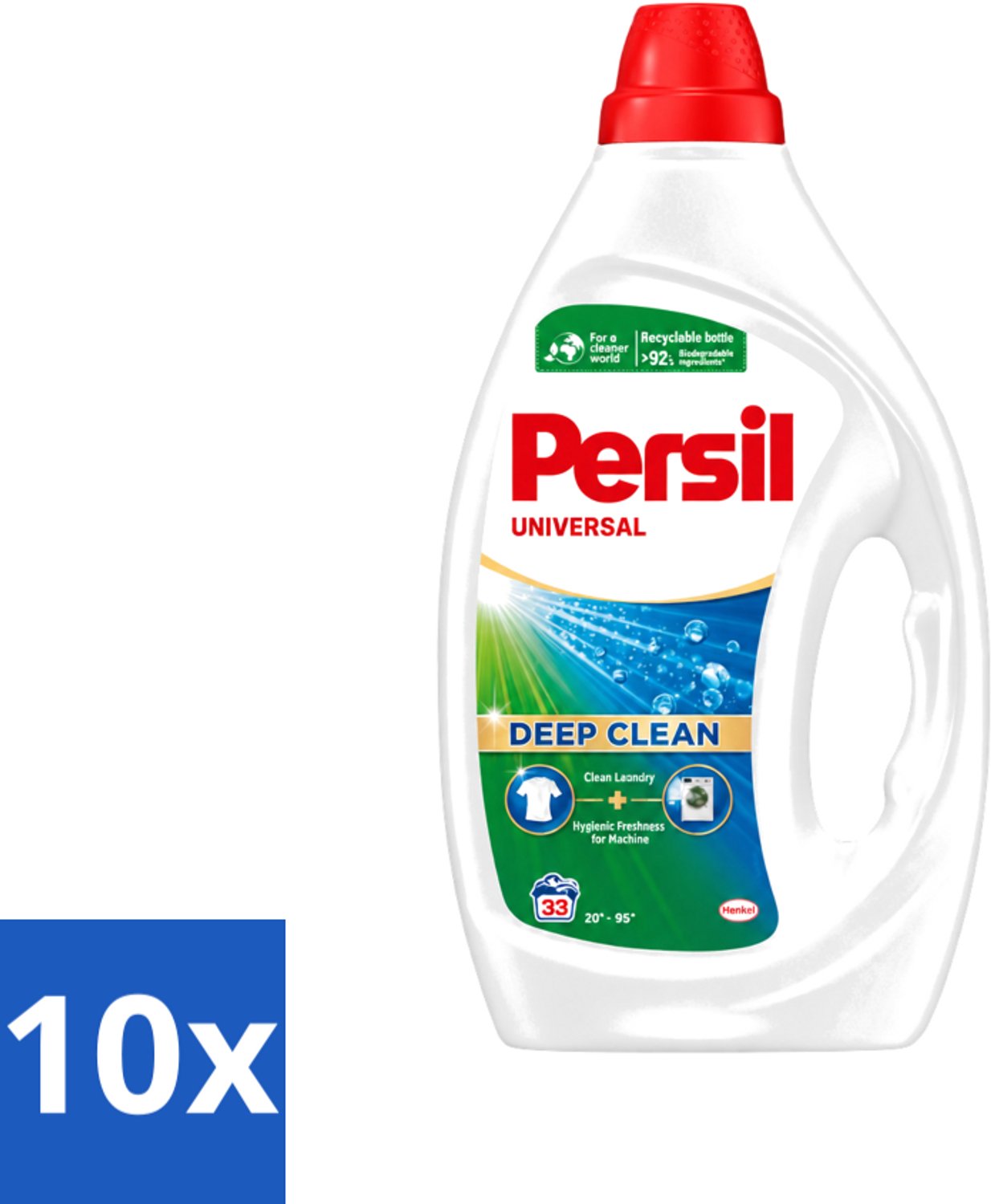 10 x Persil Universal - Vloeibaar Wasmiddel - Witte en Gekleurde Was - 33 Wasbeurten - Voordeelverpakking - 10 stuks
