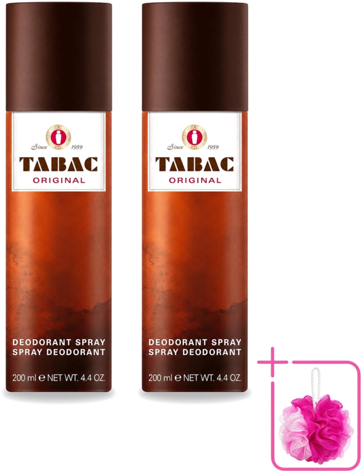 2 x Tabac Original - Deodorant Spray - Anti-transpirant - 200 ml - Bulkverpakking - Deodorant spray - Douchemop - Anti-transpirant