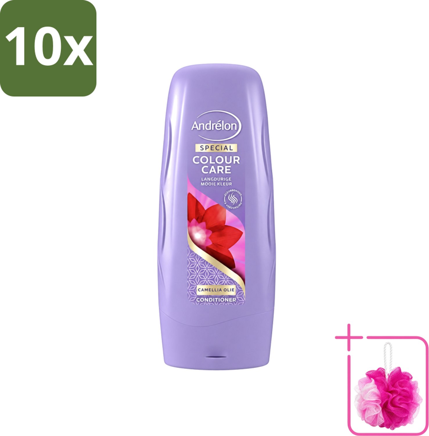 10 x Andrélon - Colour Care - Camellia Olie - Conditioner - Kleurbehoud - 300 ml - Bulkverpakking - Kleurbehoud - Douchemop - Haarkleur