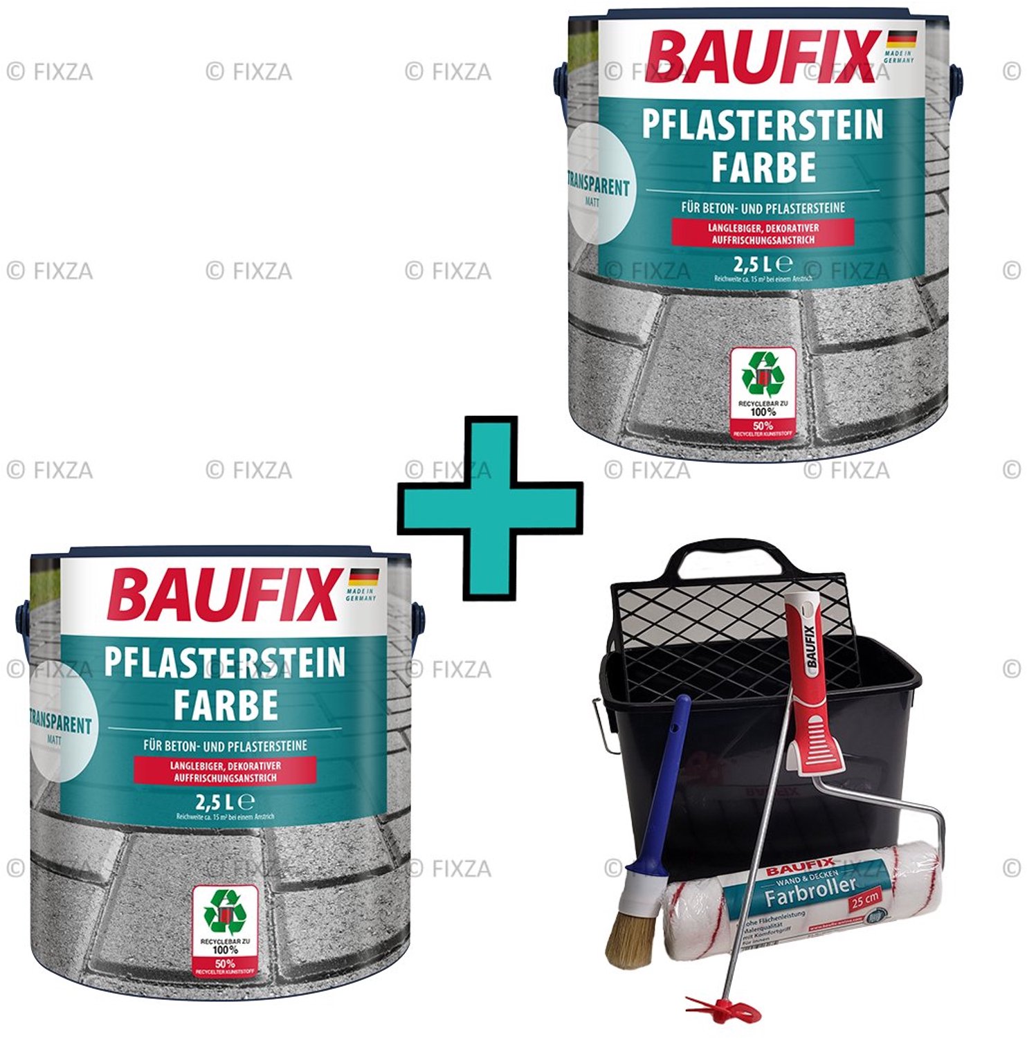BAUFIX Impregnerende Tuintegel verf kleurloos + Verwerking set 15 m²
