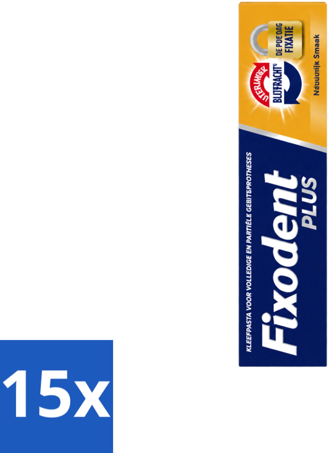 15 x Fixodent Plus – Kleefpasta – Dual Power – 40 g - Voordeelverpakking - 15 stuks