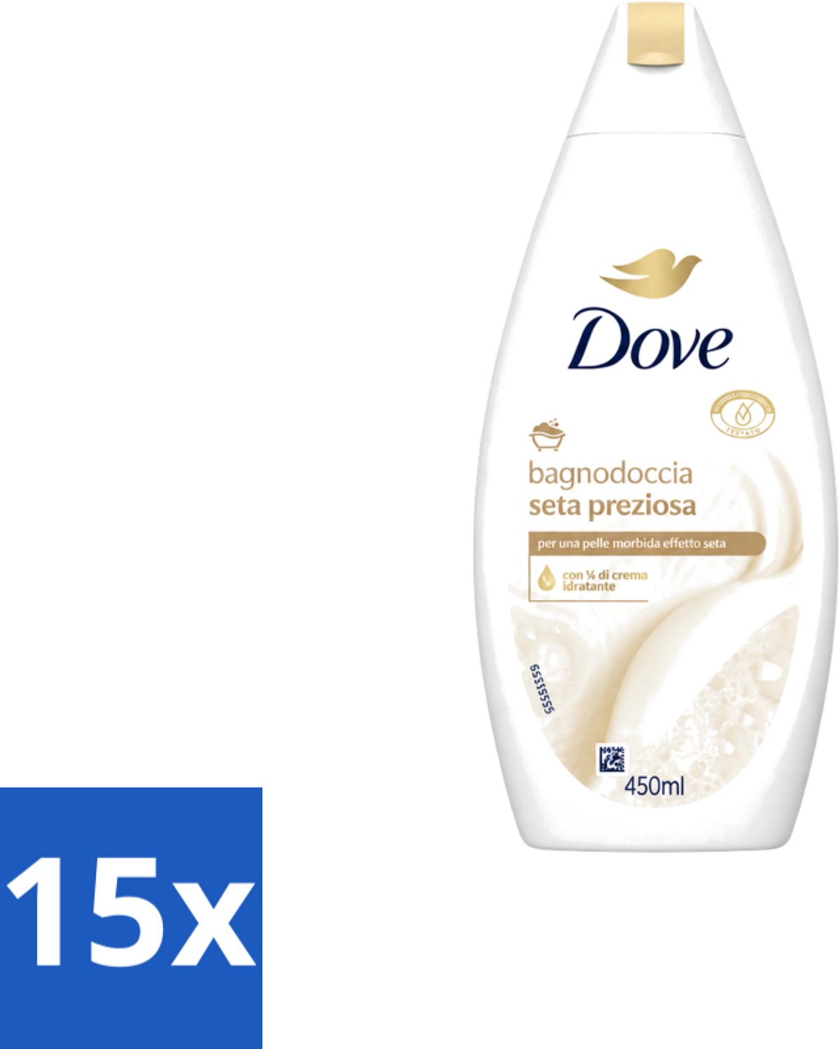 15 x Dove – Douchegel – Nourishing Silk – 450 ml - Voordeelverpakking - 15 stuks