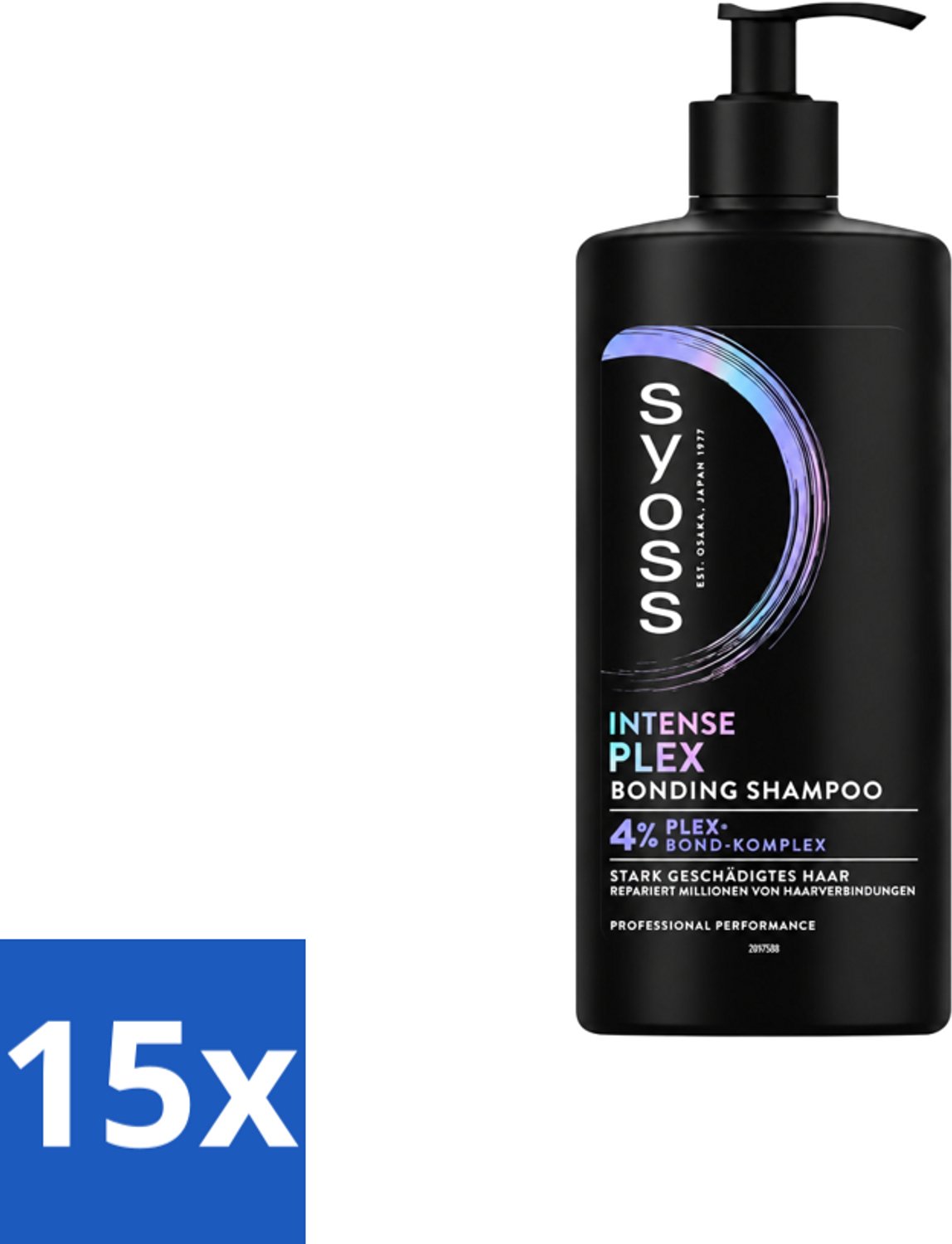 15 x Syoss – Shampoo – Intense Plex – 440 ml - Voordeelverpakking - 15 stuks
