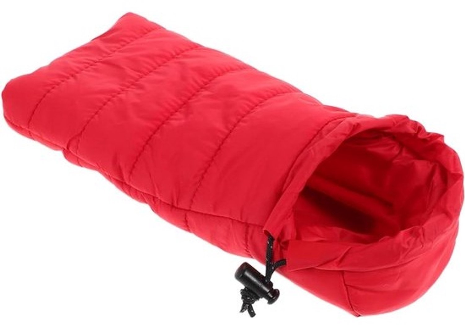 Miniatuurslaapzak - Poppenhuisaccessoire en kampeerspeelgoed - Rollenspel uitbreiden - Met ophangkoord - 20x10x1cm - Rood
