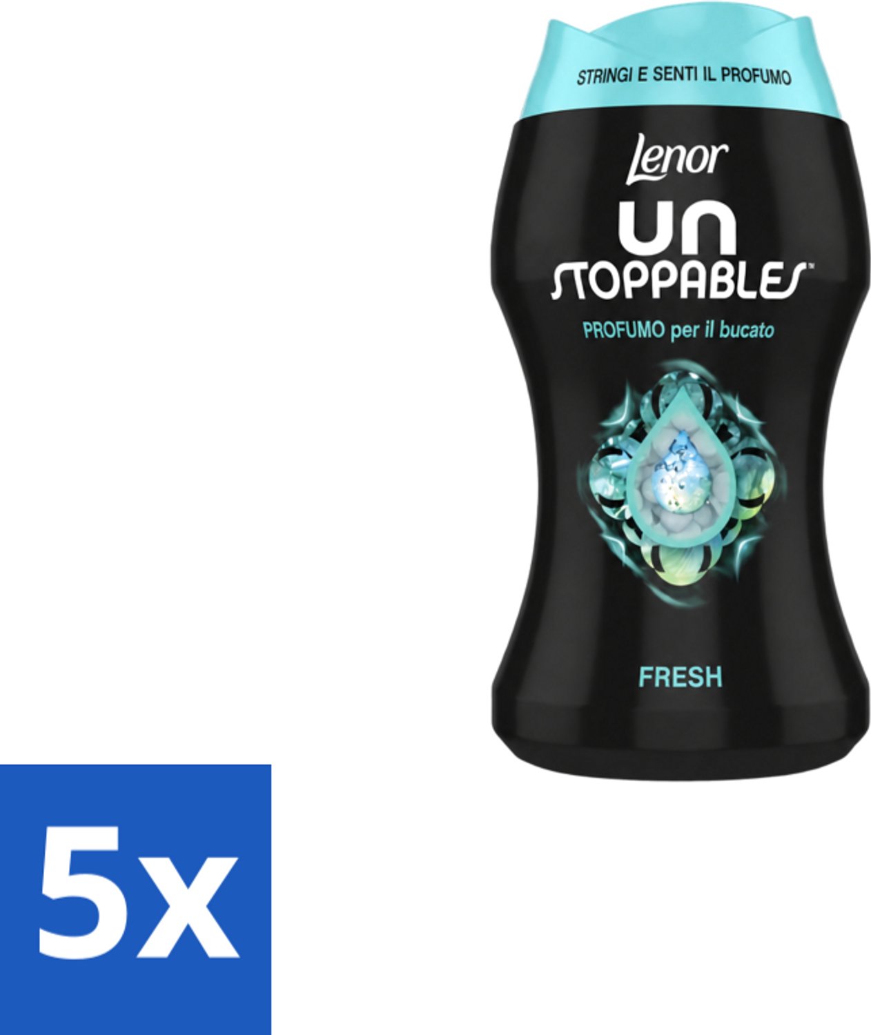 5 x Lenor Unstoppables – Geurbooster – Fresh - 10 Wasbeurten - 140 g - Voordeelverpakking - 5 stuks