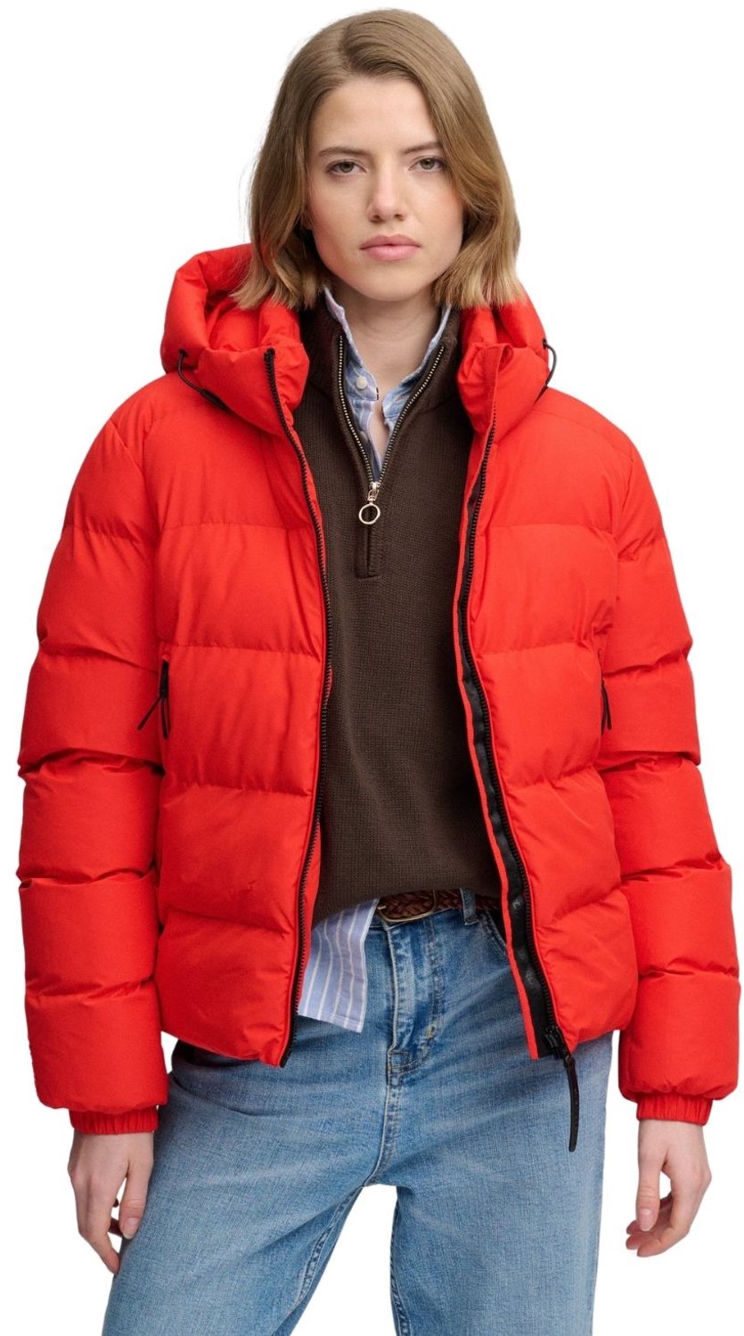 Superdry Hooded Sports Puffer Casual winterjas dames XL/42 Rood