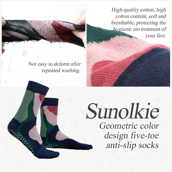 Dames Antislip Sokken - 3 Paar, Comfortabel & Artistiek — afbeelding 4