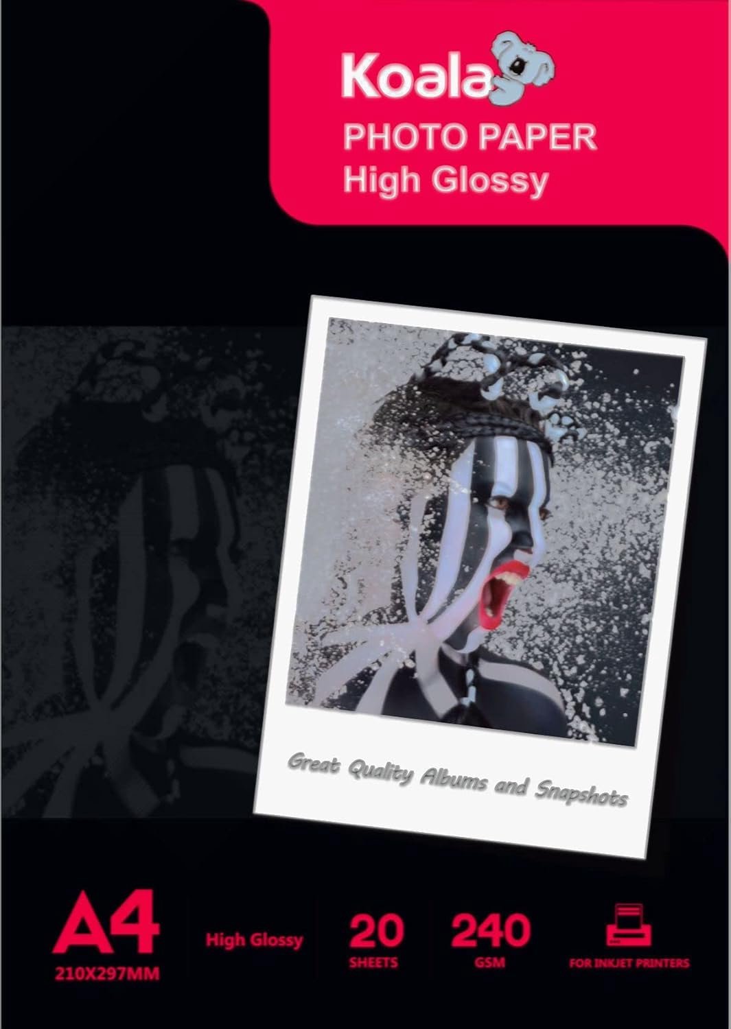Koala Fotopapier Glanz A4 240gsm 20 Vel voor Inkjet Printers