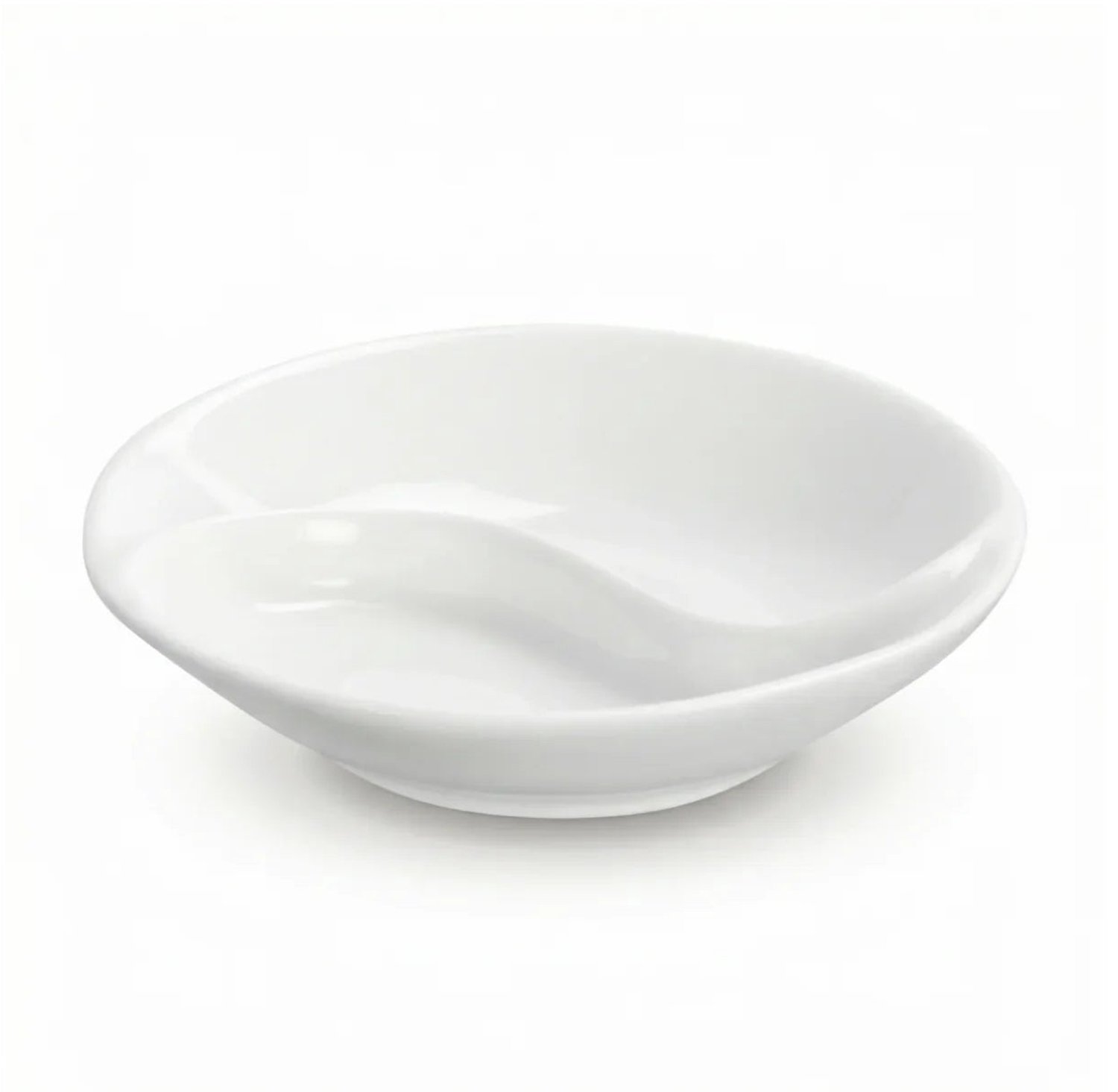 Wilmax Sojaschaaltje met vakken 9 cm Porselein Wit