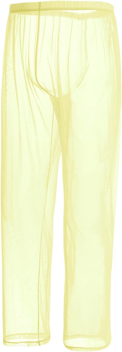 Pyjamabroek voor heren, sexy, doorzichtig, dun, licht en huidvriendelijk