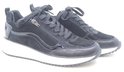 Zwarte Wäldlaufer Macie sneakers van suède en lakleer met ritsdetail en witte platformzool.