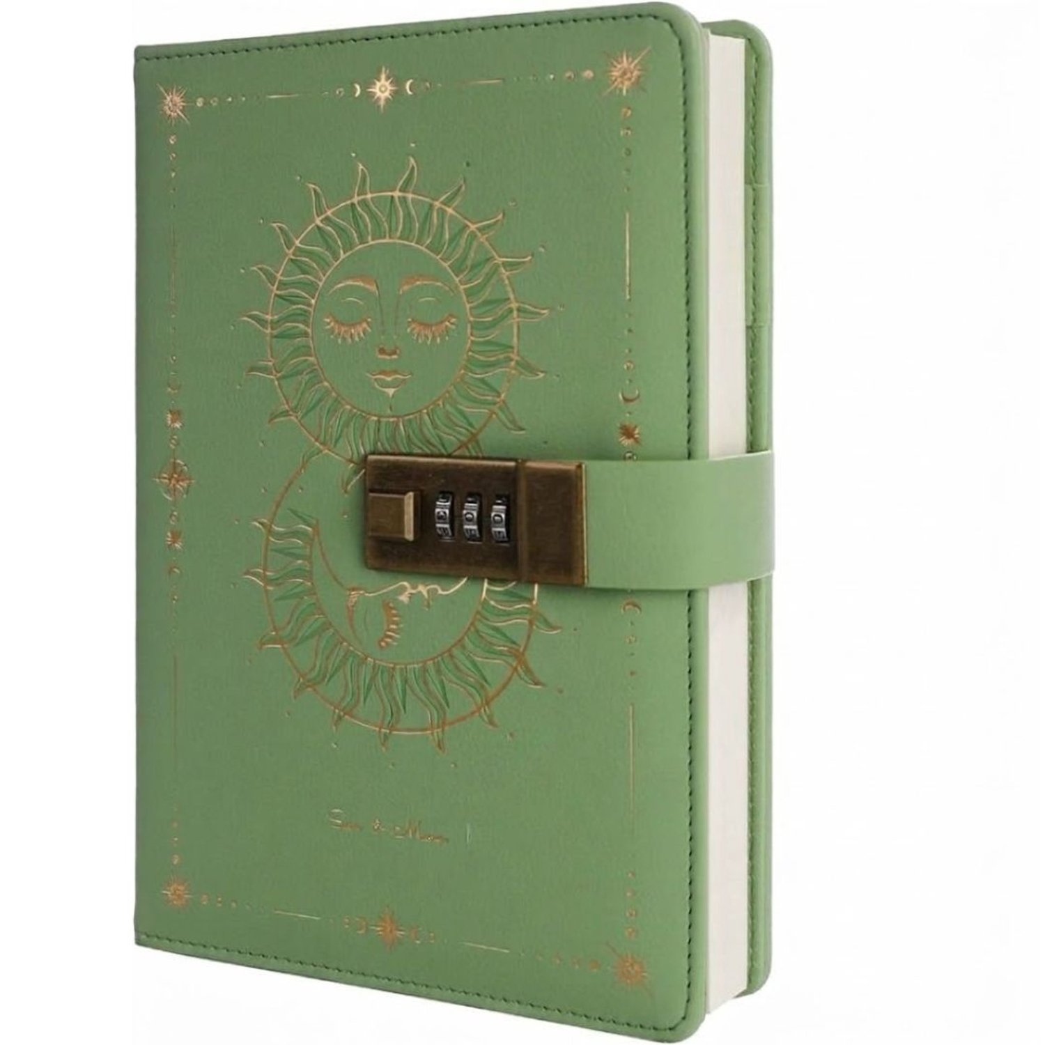 Dagboek met Slot Volwassenen - Notitieboek - 224 Genummerde pagina's - Groen
