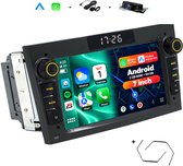 Boscer Autoradio - Geschikt voor Opel - Android 15 - Apple Carplay & Android Auto (Draadloos) - 2+64GB - 7 Inch HD Touchscreen - GPS, Bluetooth, USB, SD & MP5 - Navigatiesysteem - Zwart - Demontagesleutels, Achteruitrijcamera & Microfoon