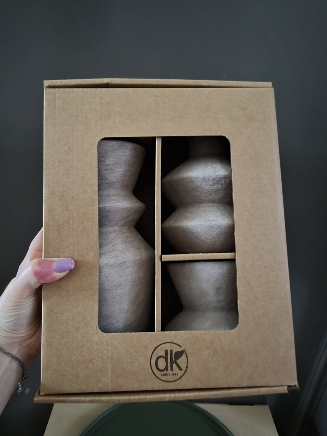 Daan Kromhout Lisboa Brown Bubble Vazen Set van 3 | Decoratieve Keramieken Vazen | Bruin | 11, 16 & 24 cm | Cadeauset in Luxe Geschenkdoos
