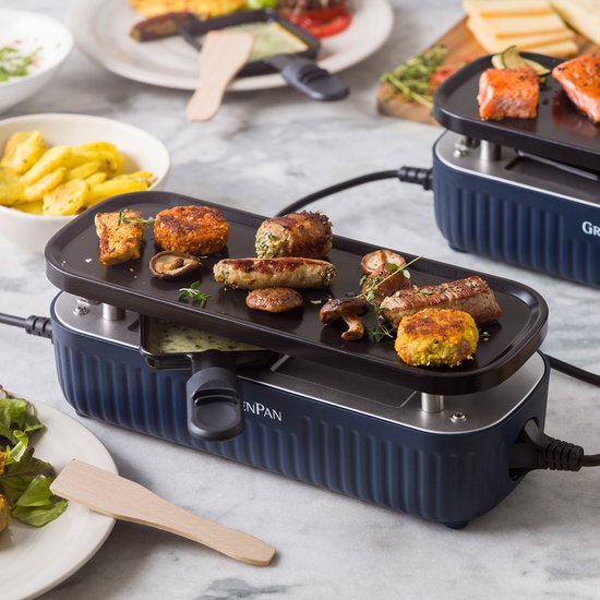 GreenPan Silhouette Connectable Gourmetstel - Gourmet voor 2 Personen - Verbind tot 6 Toestellen - PFAS-vrije Antiaanbaklaag - Donker blauw — afbeelding 5