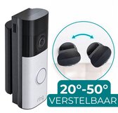 20° t/m 50° hoekbeugel wig voor Ring camera deurbel | Geschikt voor Ring 2K/2K Plus/4K Pro, Video Doorbell Pro/Pro 2 | Vezel-versterkt Kunststof | Inclusief schroeven