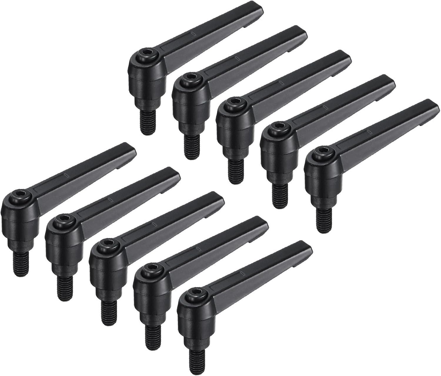 Klemhendelgreep M8 x 16 mm - koolstofstaal - verstelbaar - voor gereedschapsmachines - 10 stuks - m-winkel