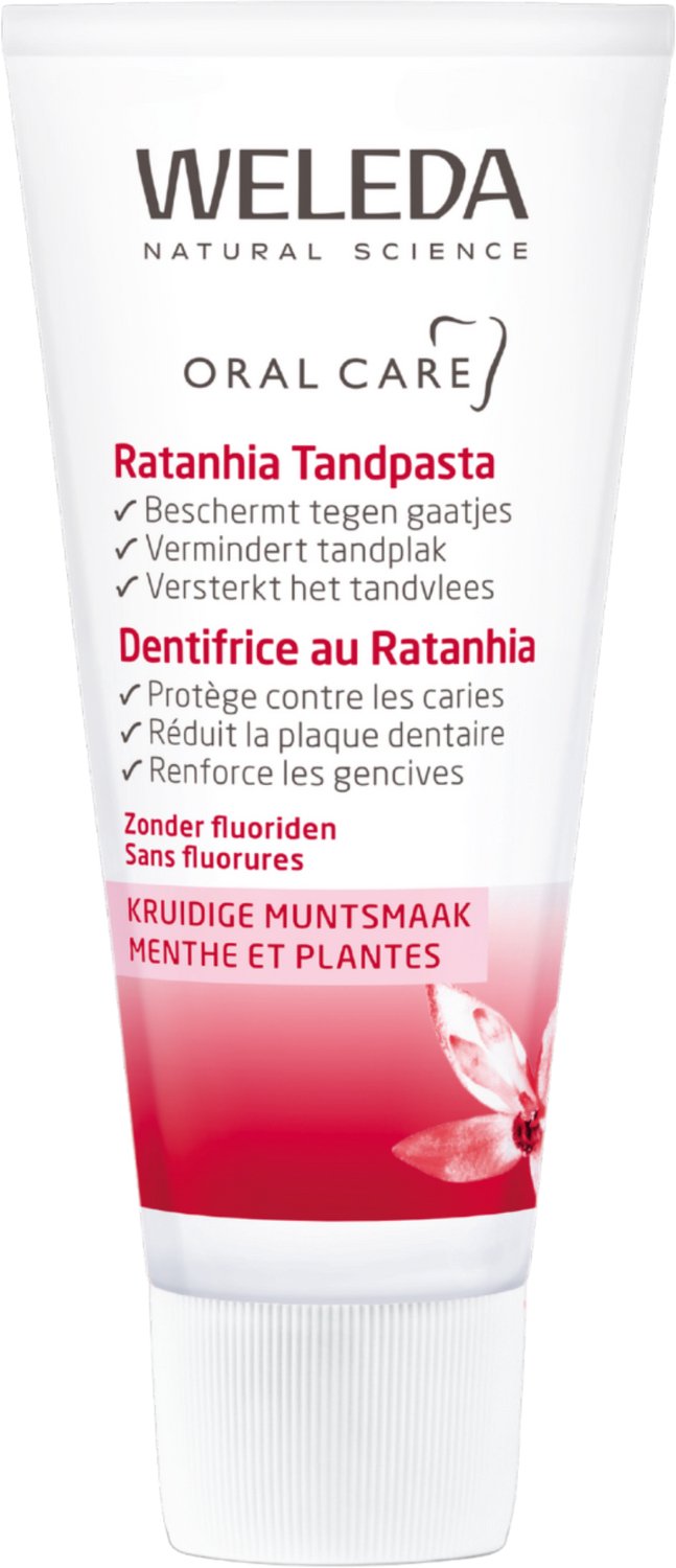 Bol.com WELEDA Ratanhia Tandpasta - Natuurlijke Versteviging Van Het Tandvlees - Reinigt Gebid Mild Maar Grondig - Verwijdert Ta... aanbieding