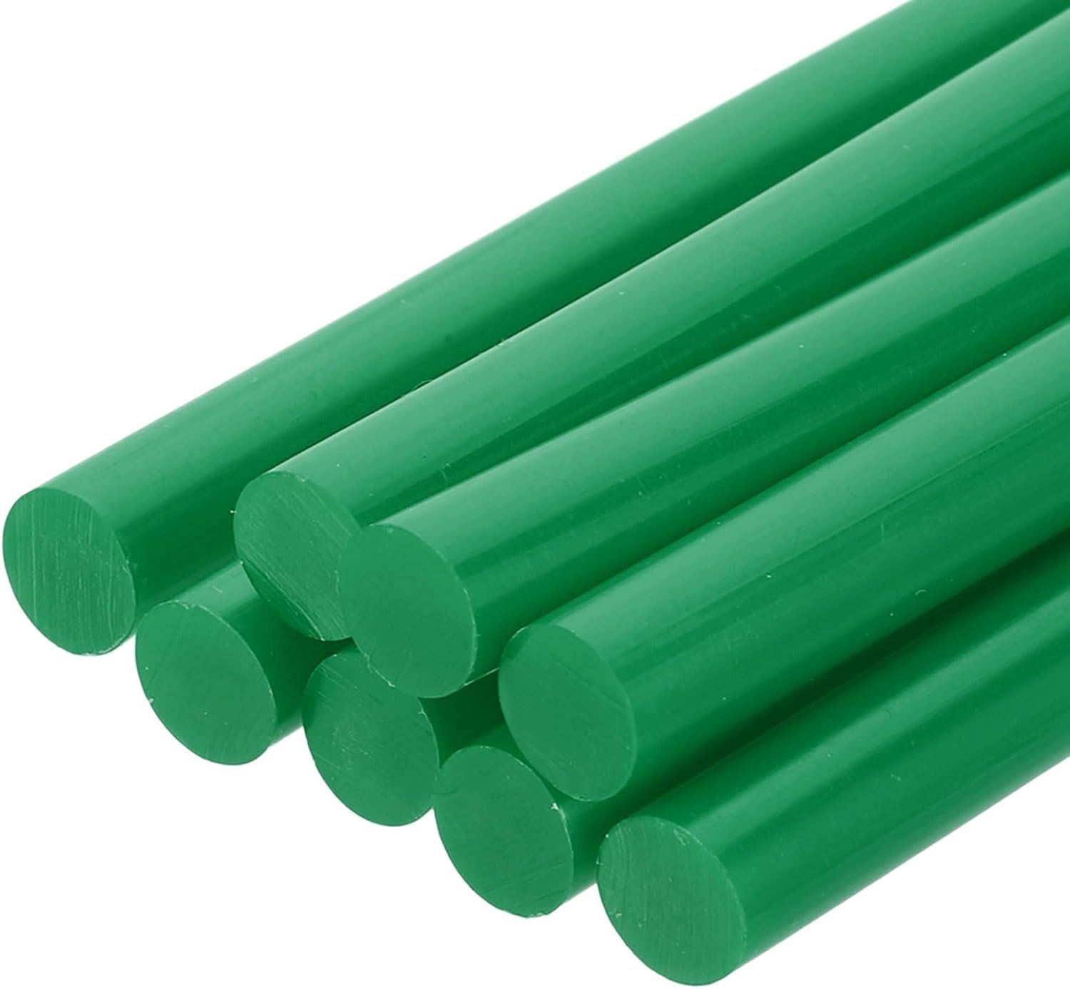 Lijmstiften 7 x 200 mm - mini-hete lijmstiften - donkergroen - sterke viscositeit - 8 stuks - ServiceTopper