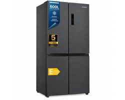 Heinner HSBS-HM600MDNFDXE++ Amerikaanse Multi-Deurs Koelkast – 600 L – Full No Frost – Touch Display – Inox Antraciet – InoxCool Technology – 5 Jaar Garantie