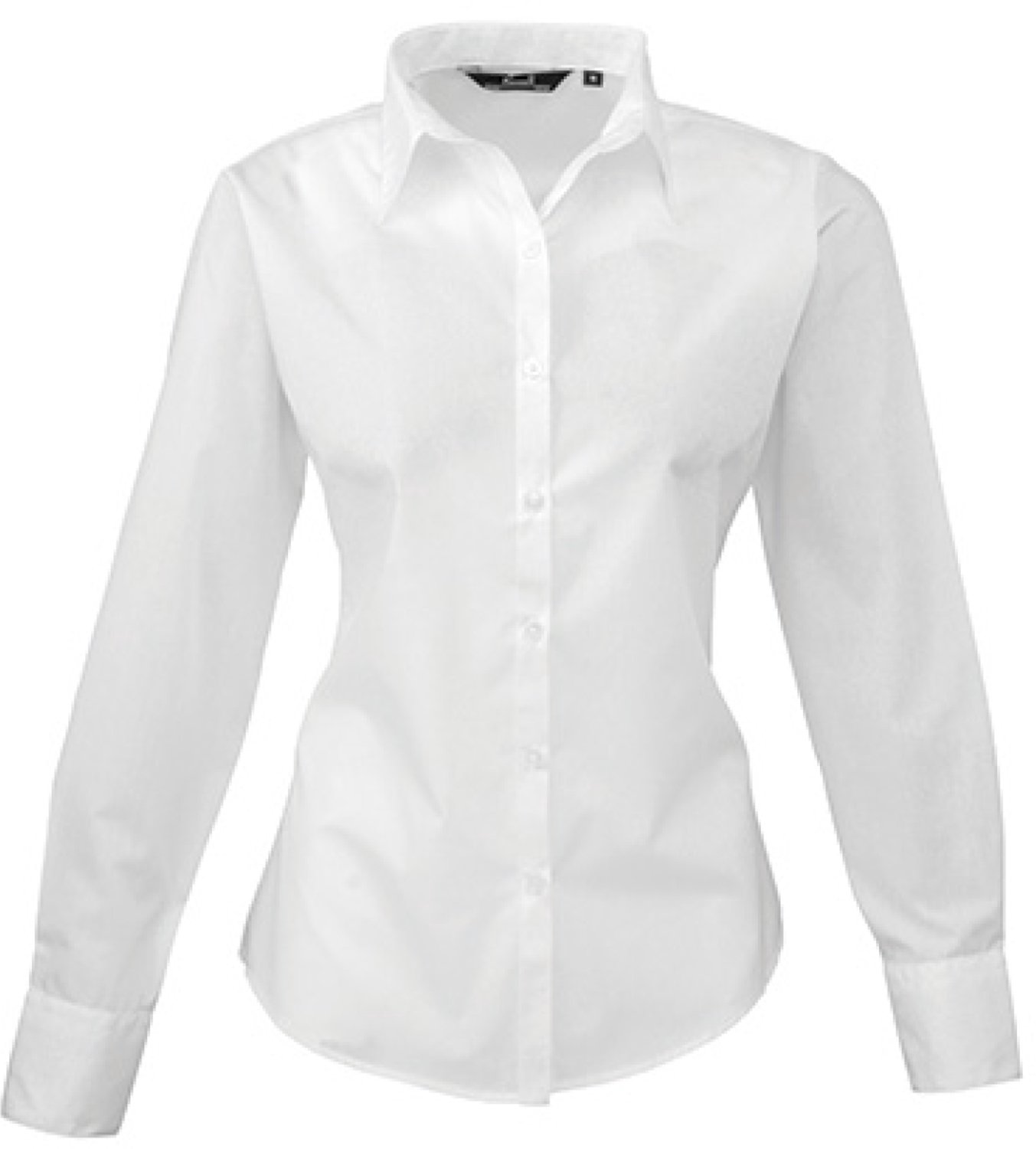 Premier Workwear - Women´s Poplin Long Sleeve Blouse - White - 36 (XS/8)