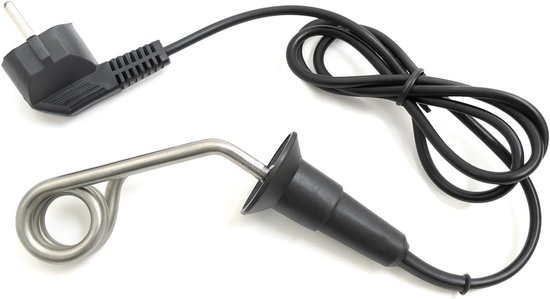Dompelverwarmer - Zwart - 160 mm - Roestvrij Staal met Brede Flens - Voor Koken van Water — afbeelding 2