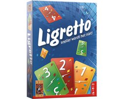 999 Games - Ligretto: Blauw - Kaartspel - Iedereen speelt tegelijkertijd - Familiespel - Gezelschapsspel - Actiespel - Klein cadeautje