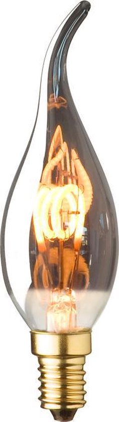 huid droogte Kalksteen E14 LED kaars lamp Vlam spiraal Lybardo Smoke 2.8W 2100K Extra Warm Dimbaar  TÜV | bol.com