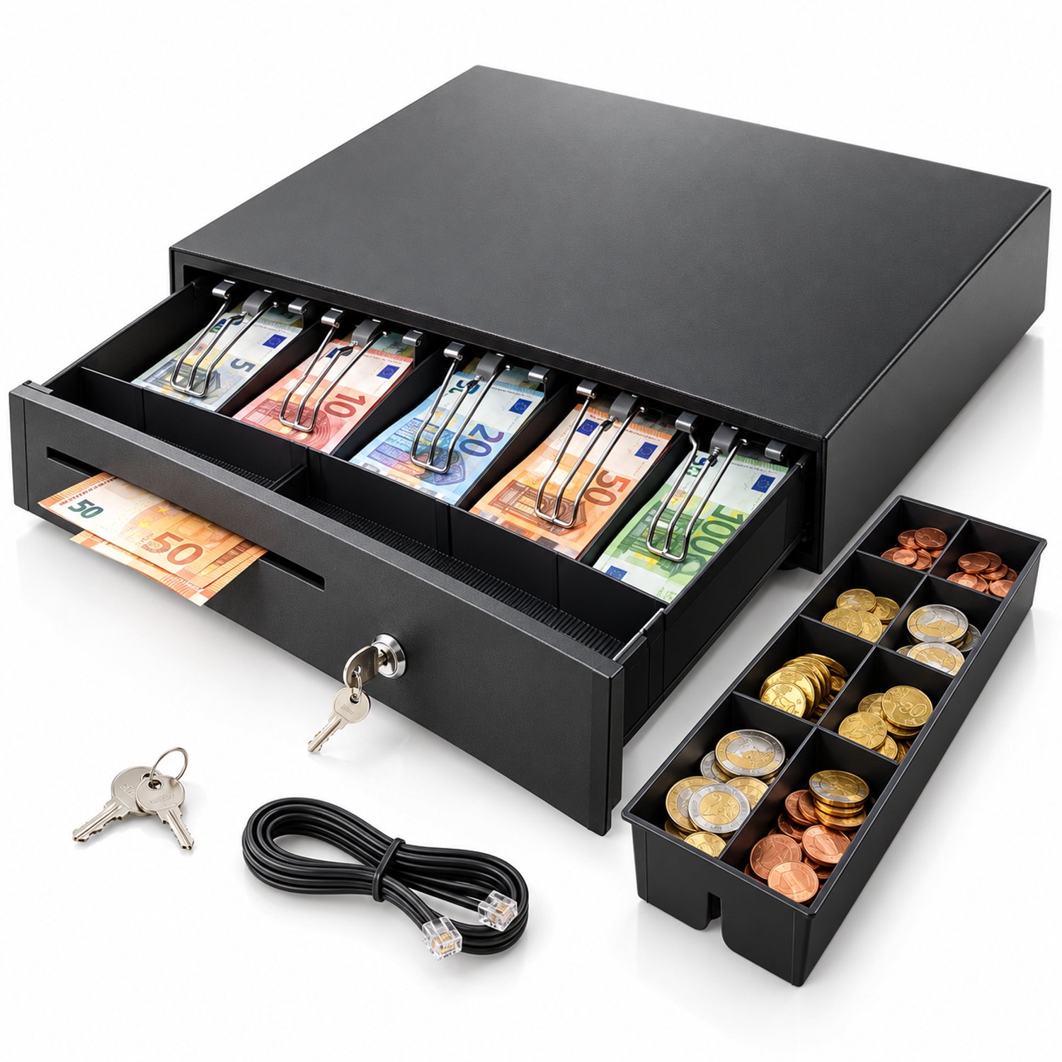 Muntel® Kassalade - 40,5 x 42 x 10 CM - Zwart